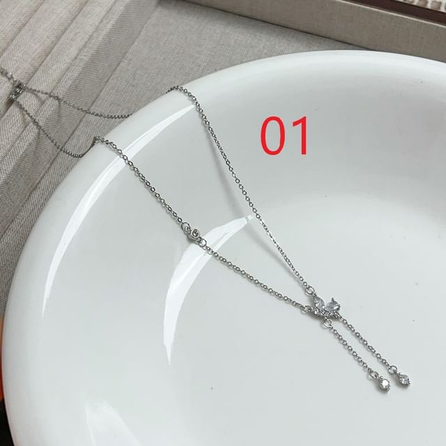 Necklace Lariat Butterfly