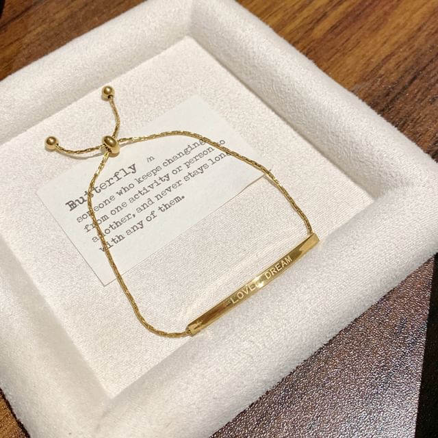 Metal Bracelet Lettering