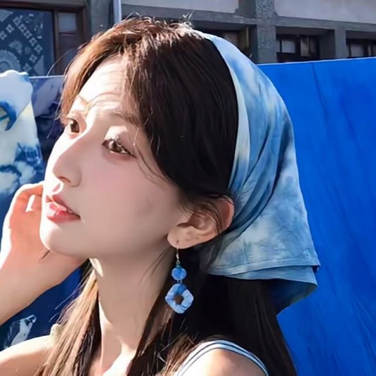 Tie Geometry Dye Drop Earring