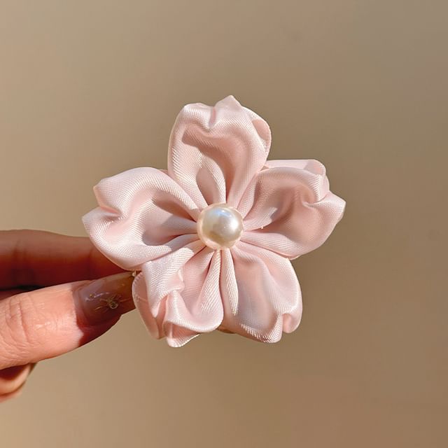 Pearl Set Flower / Faux Clip Hair