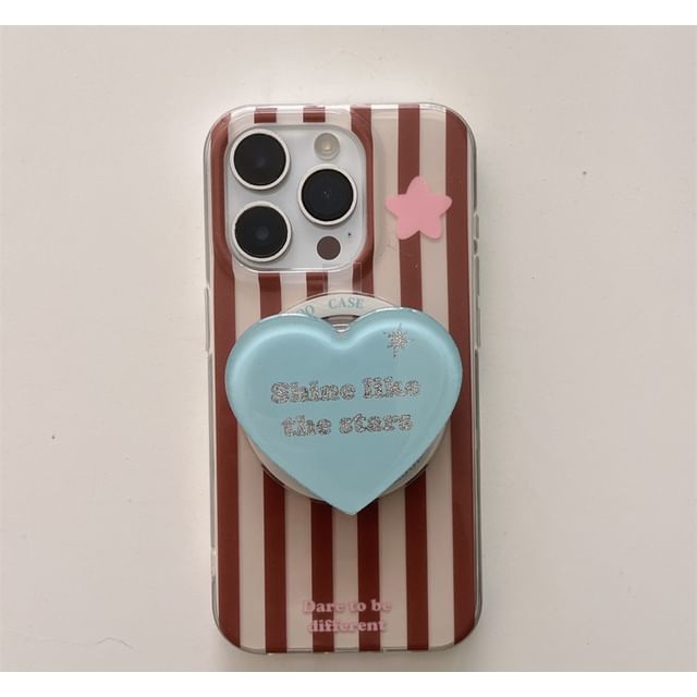 (Compatible Magnetic with MagSafe) Striped Case Phone Star
