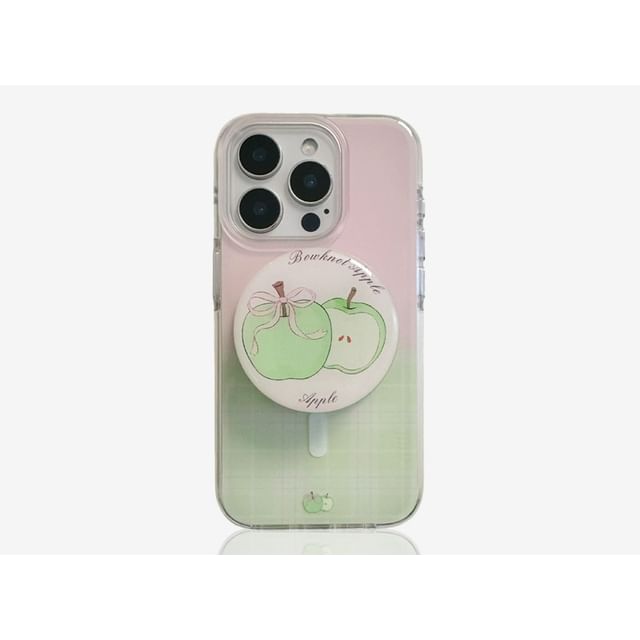 (Compatible Magnetic MagSafe) Case Phone with Plaid Apple