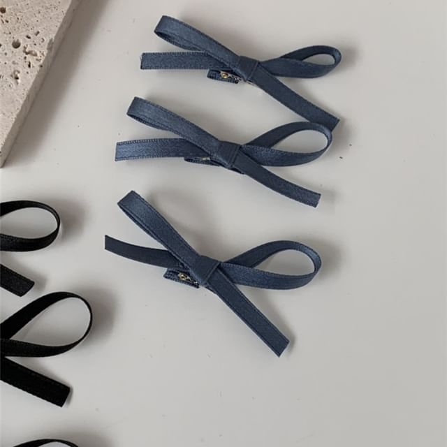 Set Bow Clip of Hair Plain 3: