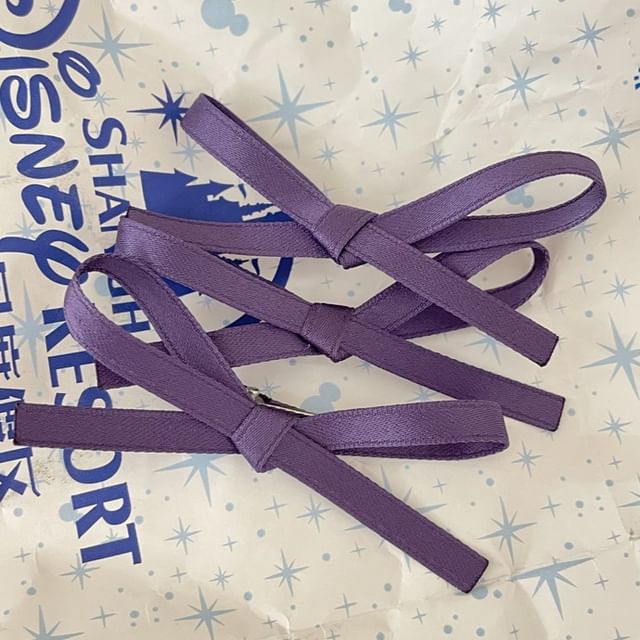 Set Bow Clip of Hair Plain 3: