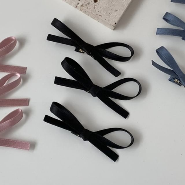 Set Bow Clip of Hair Plain 3: