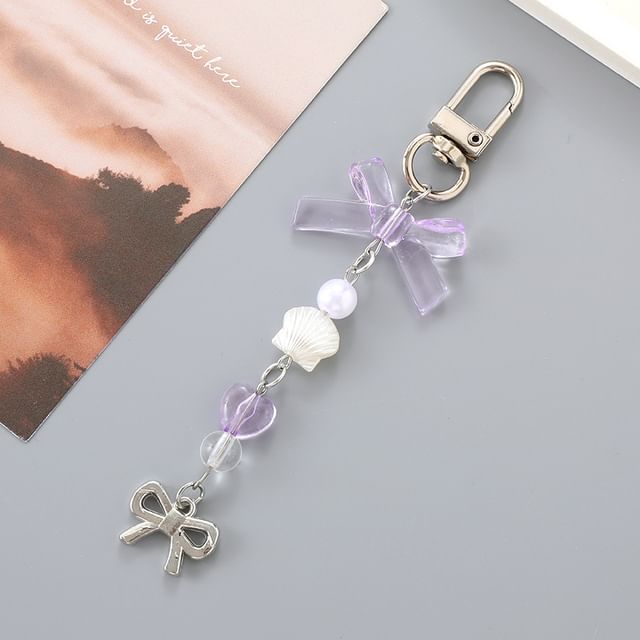 Phone Faux Bow Charm Pearl