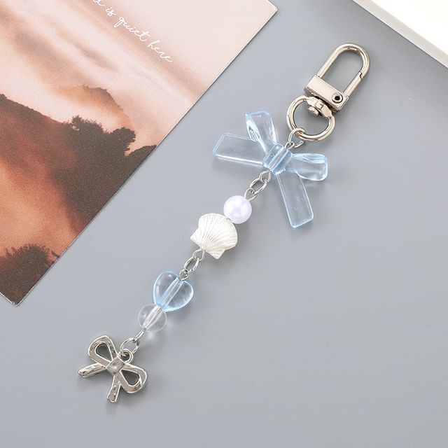 Phone Faux Bow Charm Pearl
