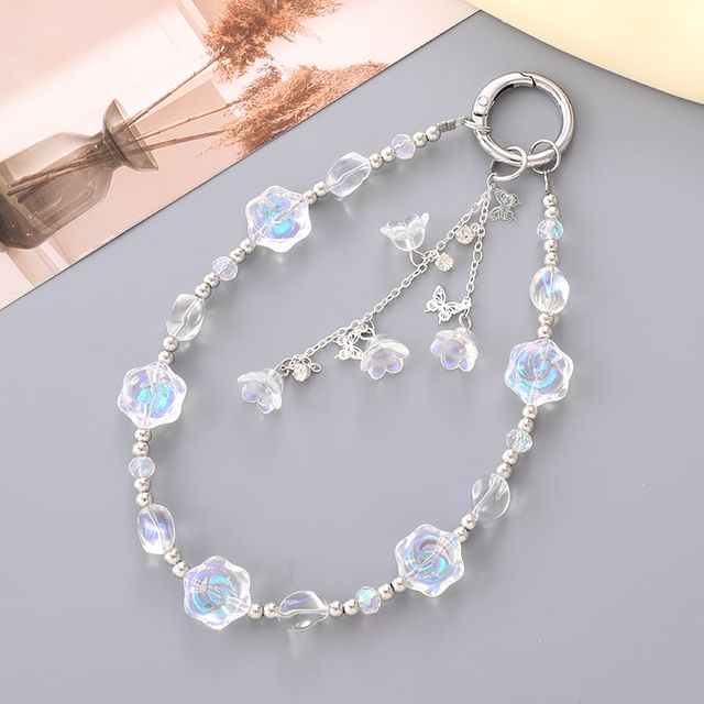 Phone Strap Floral Bead
