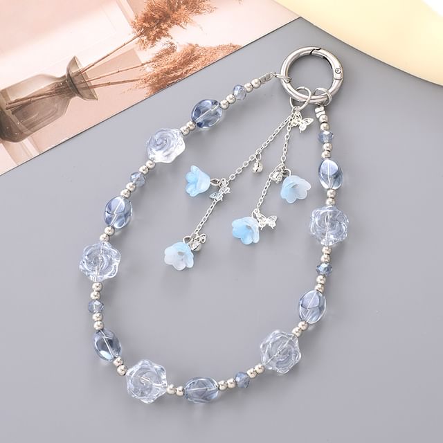 Phone Strap Floral Bead