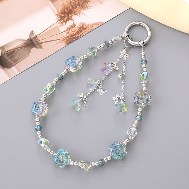 Phone Strap Floral Bead