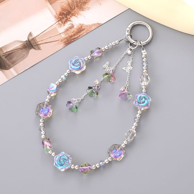 Phone Strap Floral Bead