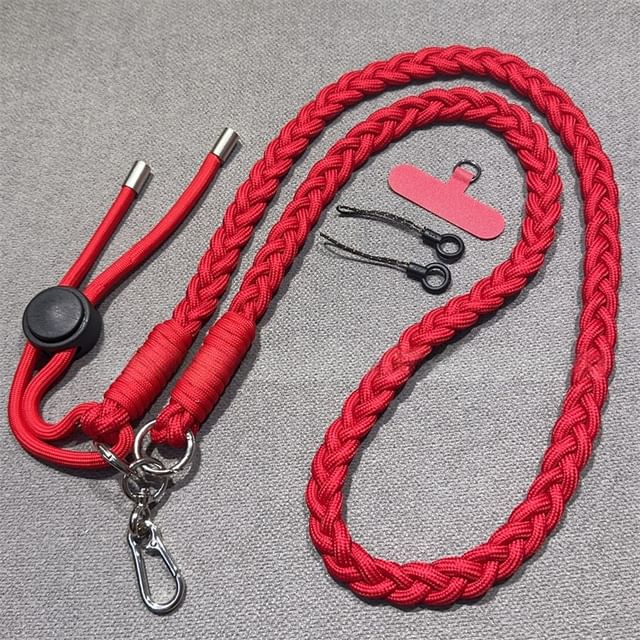 Braided with Strap Pad Lanyard and Phone