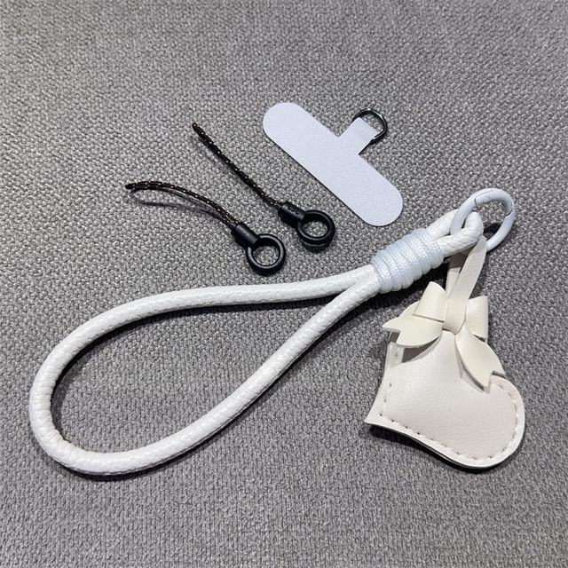 Strap with Phone Lanyard Bear and Pad Leather Faux