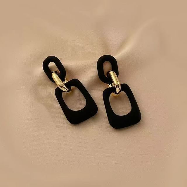 Geometric Alloy Acrylic Earring Dangle