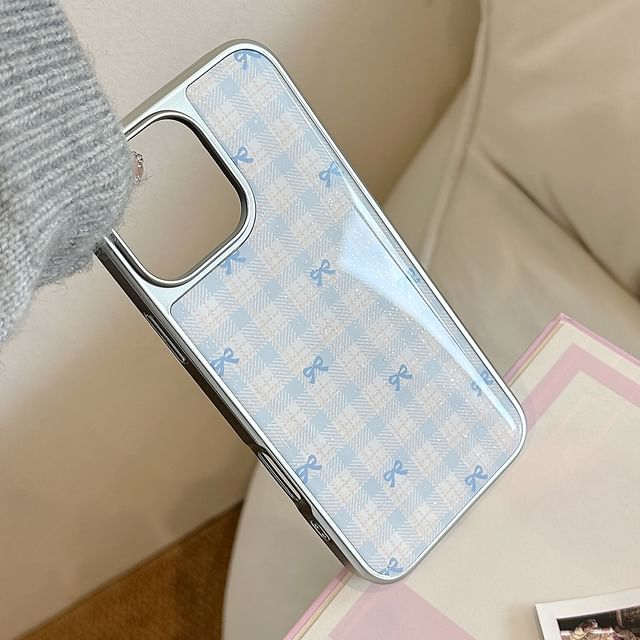 Bow Case Phone Plaid