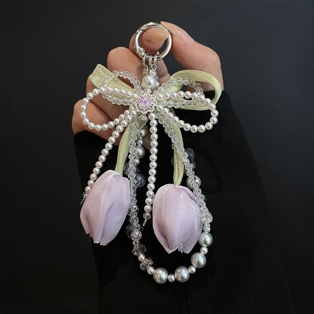 Faux Phone Pearl Lanyard Pad with