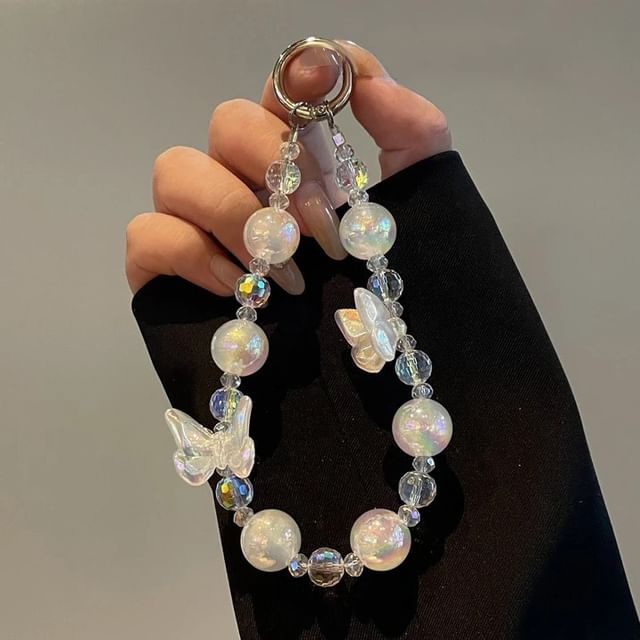 Lanyard Phone Beaded Butterfly