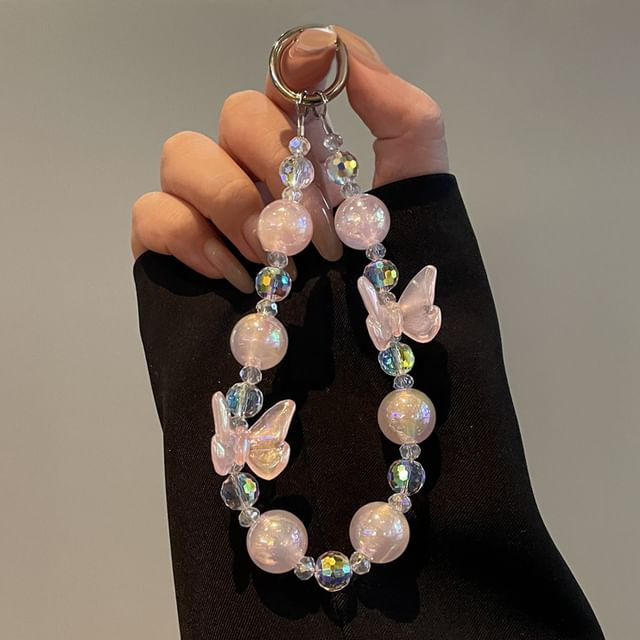 Lanyard Phone Beaded Butterfly