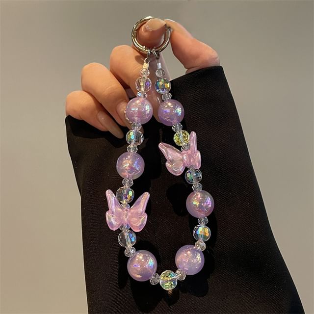 Lanyard Phone Beaded Butterfly