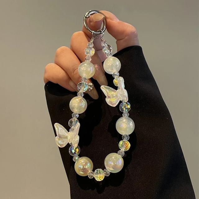 Lanyard Phone Beaded Butterfly