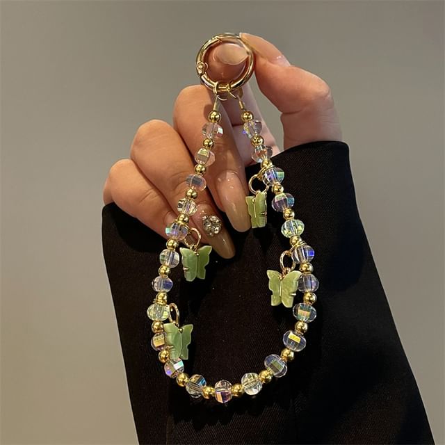 Phone Butterfly Lanyard Beaded