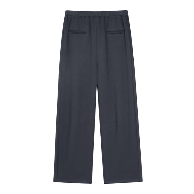 High Waist Plain Wide Leg Sweatpants