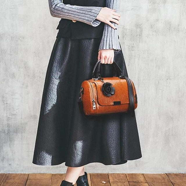 Vintage-Stil Floral Handtasche Damen Kunstleder