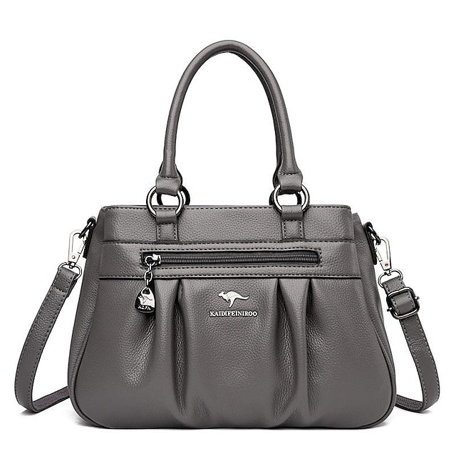 PU Women's Leather Daily Handbag Holiday Boston Bag Zipper
