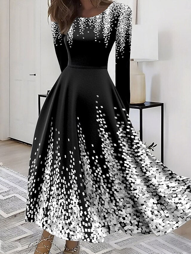 Women's Midi Dress A Line Dress Fit And Flare Dress