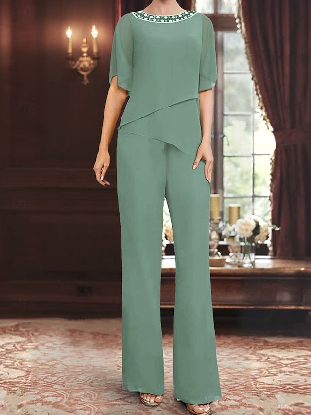 Pantsuit Elegant Wedding of the Dress Mother Guest Bride Simple