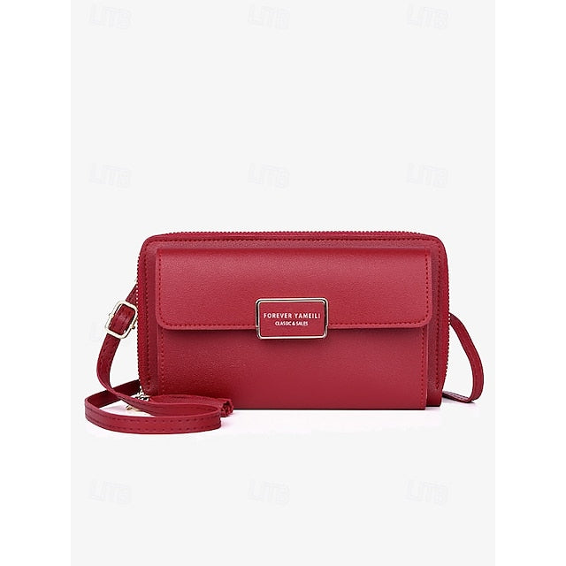 Wristlet Bag Crossbody Leather PU Women's Mobile Phone