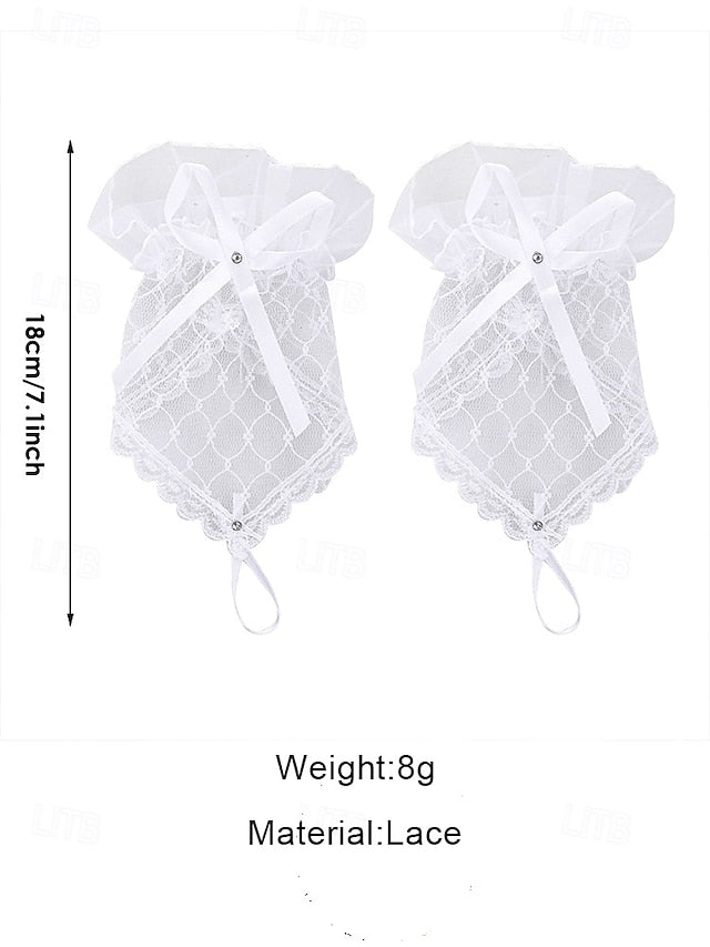 Elegant – Gloves Bridal Fingerless Wedding White Lace