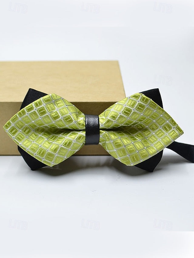 with Men's Christmas Tie Geometric Pattern Bow