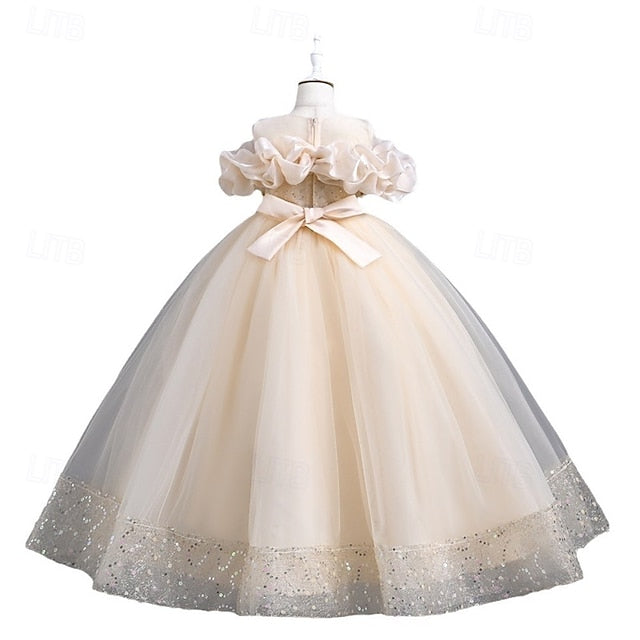 Party Kids Girls' Dress Color Solid Flower Girl