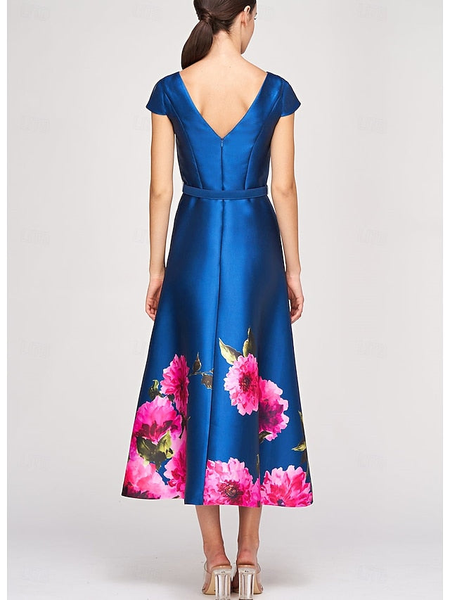 Cocktail Formal High Split Guest Dresses Wedding A-Line Dress