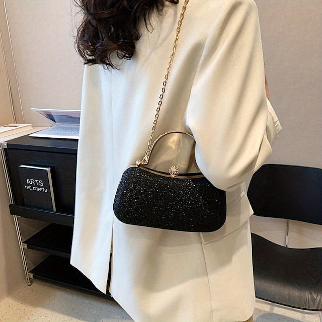 Sac à main en cuir pour femme, pochette de soirée en PU