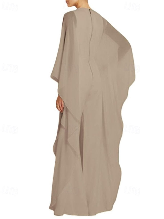 Bride Simple Jumpsuit the of Elegant Cape Dress Mother