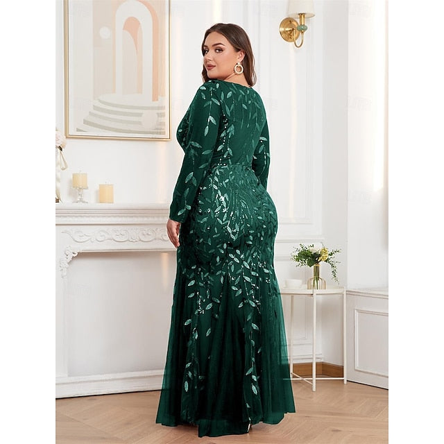 Dress Sparkle Mermaid Formal Trumpet / Floor Evening Gown