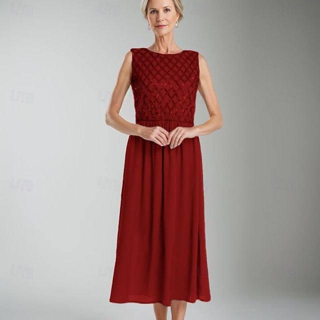 Dress A-Line of Mother the Wedding Bride Guest Simple