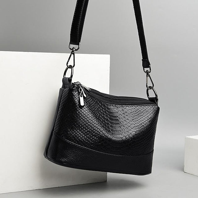 Leder Hobo Umhängetasche Schulter PU Damen