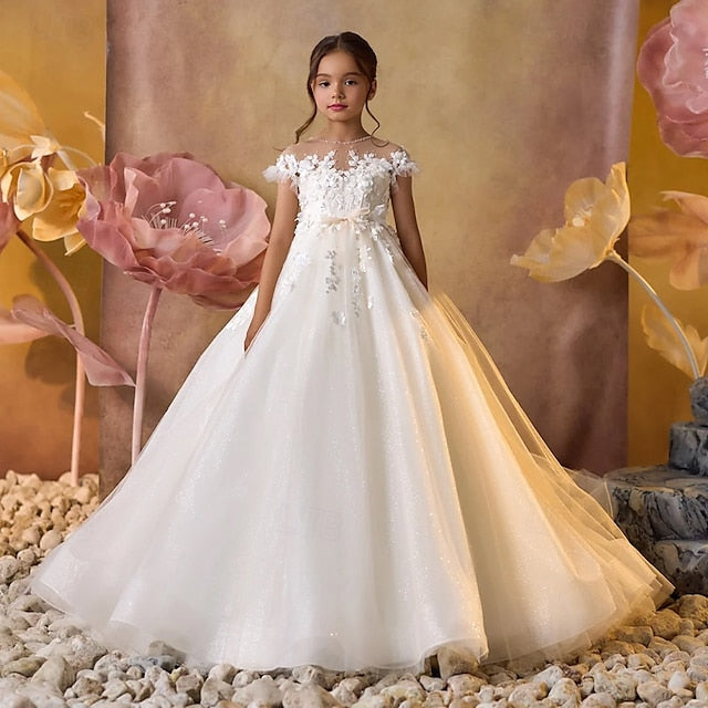 Dress Communion Kids Girls' Girl First Party Flower