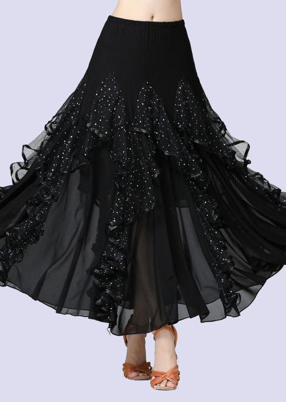 Jupes en coton à paillettes et tulle froissé violet tendance pour l'été AZ1001