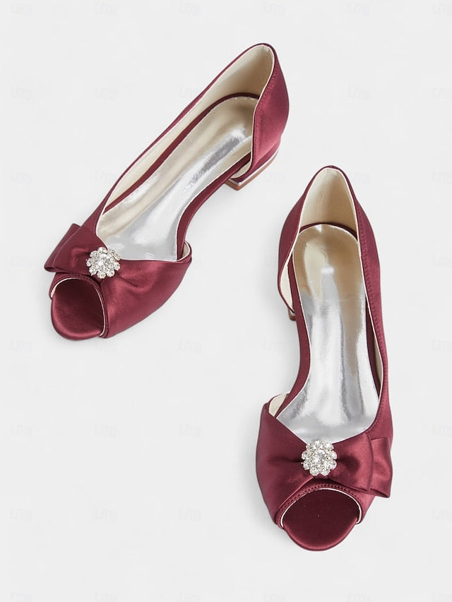 in with sparkling flats a crafted luxurious satin Elegant