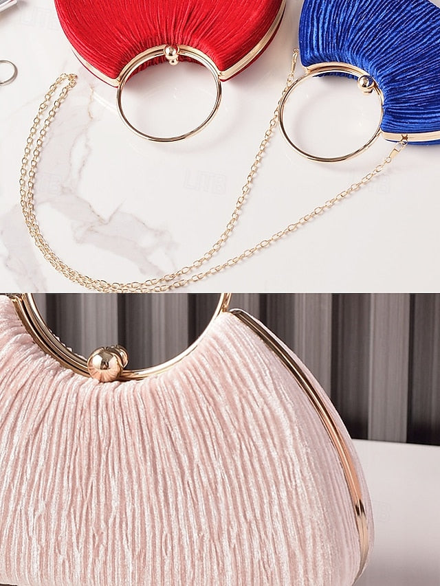 Red – Elegant Handbag Women's Christmas Velvet Party