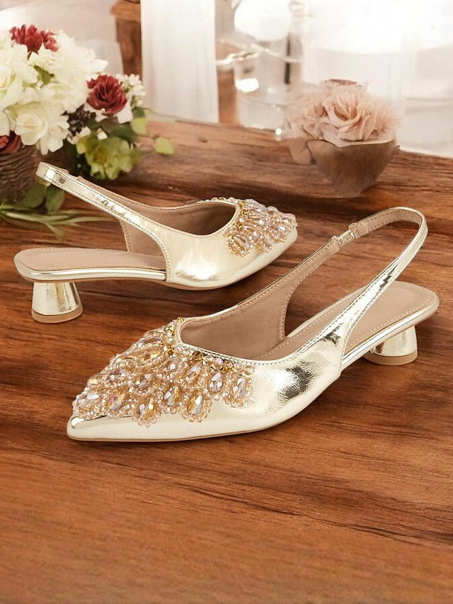with Women Shoes for Slingback Wedding Ivory Beaded Detail -