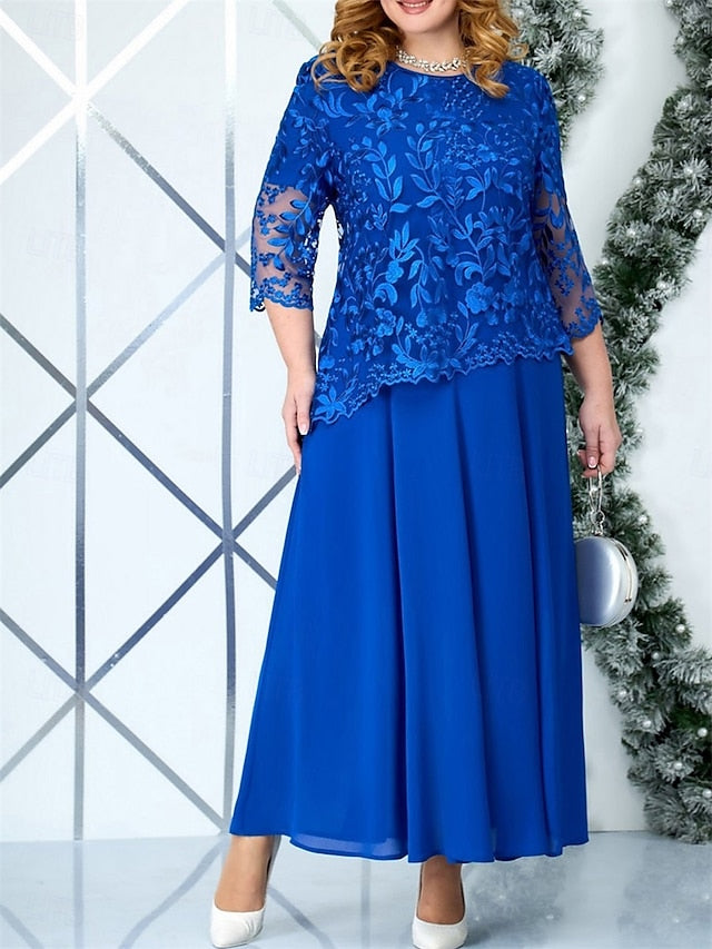 Size Bride the Plus Mother Elegant of Curve Dress A-Line