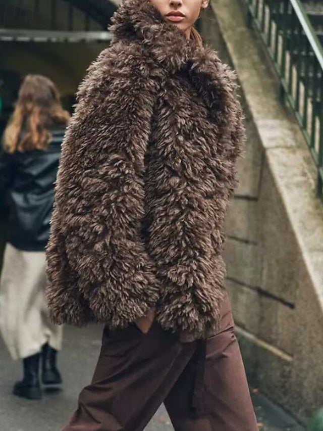 Warm Coat Teddy Fur Comfortable Women's Faux Furs