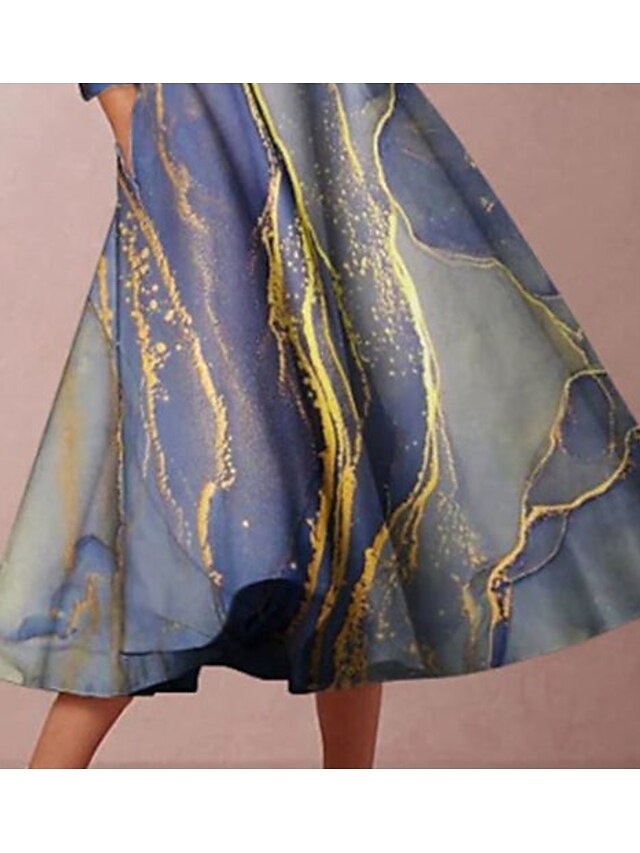 Women's Semi Formal Party Dress Wedding Guest Dress Swing