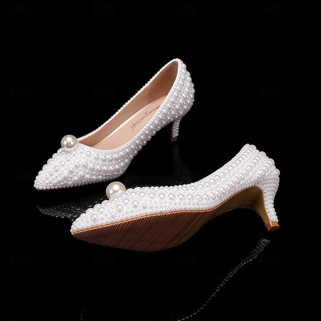 Women's Wedding White Shoes Dress Party