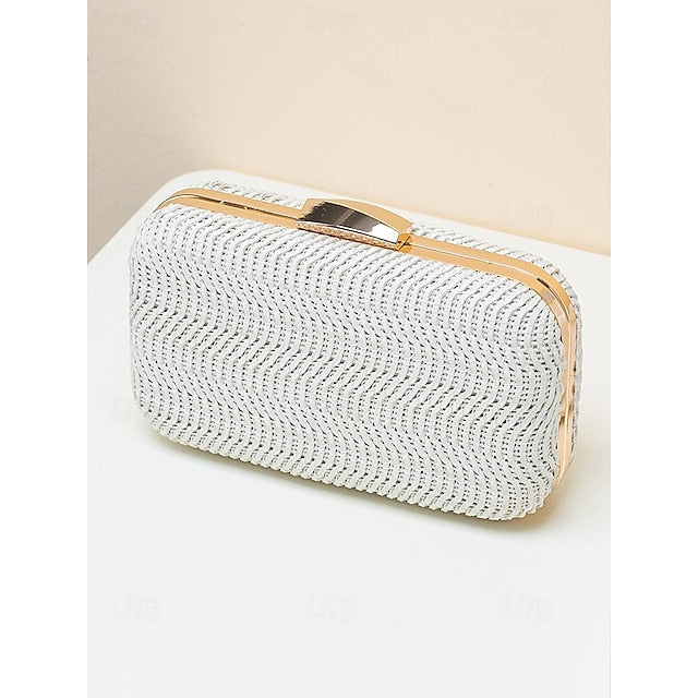 Clutch mit Armband aus Leder für Damen, Abendtasche, PU, Party